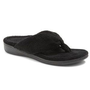 Vionic Gracie Toe Post Women's Black Slippers
